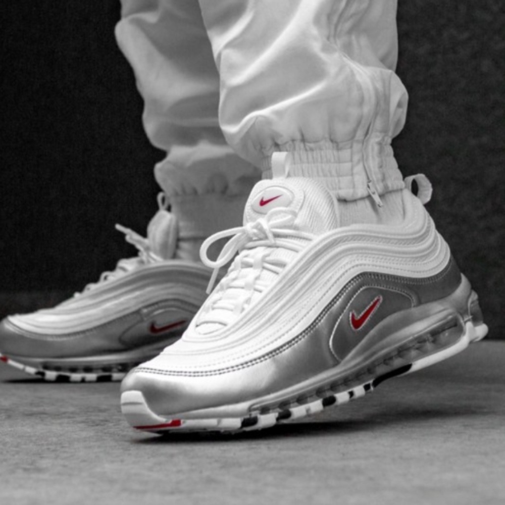 Nike Air Max 97 White and Silver sz 10.5